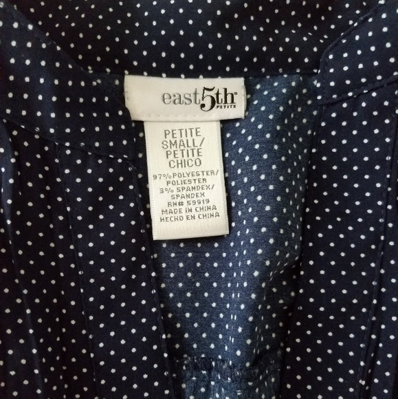 Sailor Blue Polka Dot Dress Blouse - Picture 2 of 4